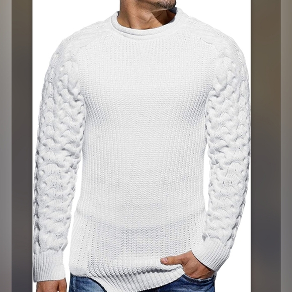 Other - New Mens Pullover Sweater Winter Ribbed Knitted